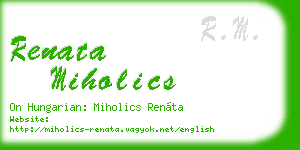 renata miholics business card